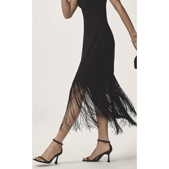 NWT Size S - Hutch Plunge Halter Fringe Knit Midi Dress (NWT US$ 248) - Picture 8 of 8